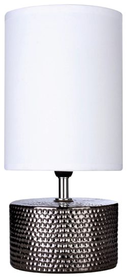 Winter - Ceramic - Table Lamp - Black & Chrome